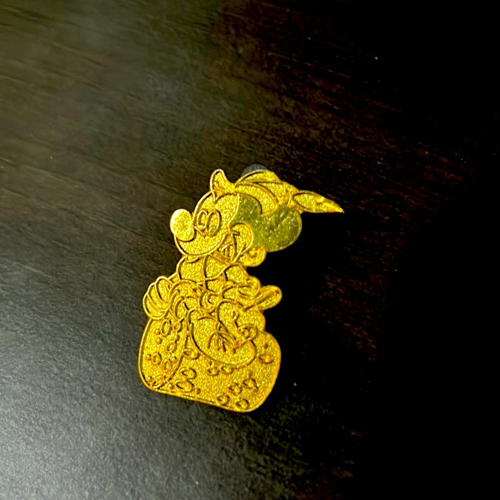 Gold Mickey Mouse Pin Hong Kong Edition Gem